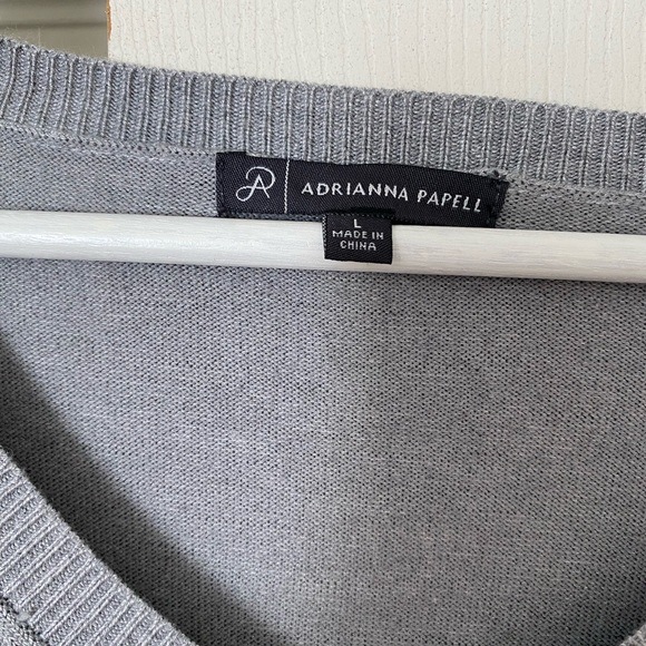Adrianna Papell Gray Knit Sweater - Picture 3 of 7